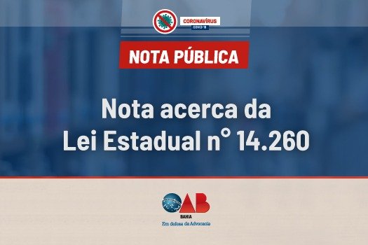 [Nota acerca da Lei Estadual n° 14.260]