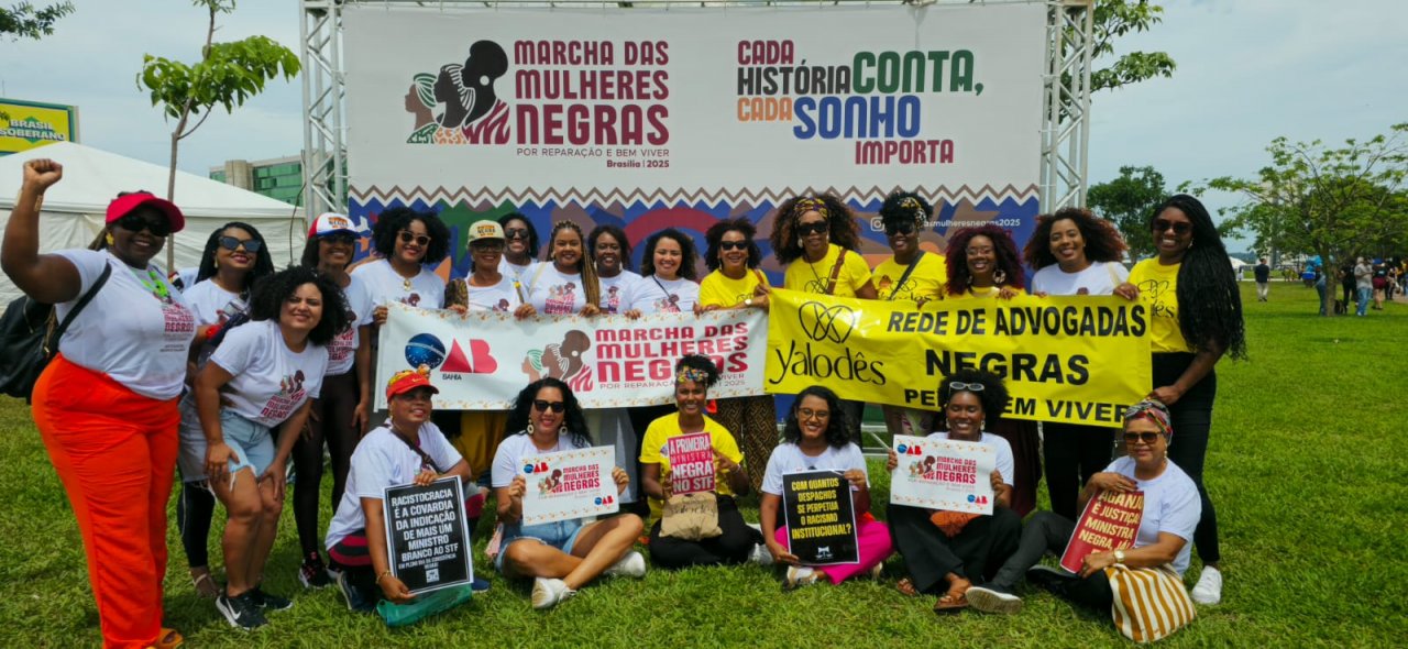 [Advocacia baiana marca presença na 2ª Marcha das Mulheres Negras e reafirma compromisso com reparação e bem viver]