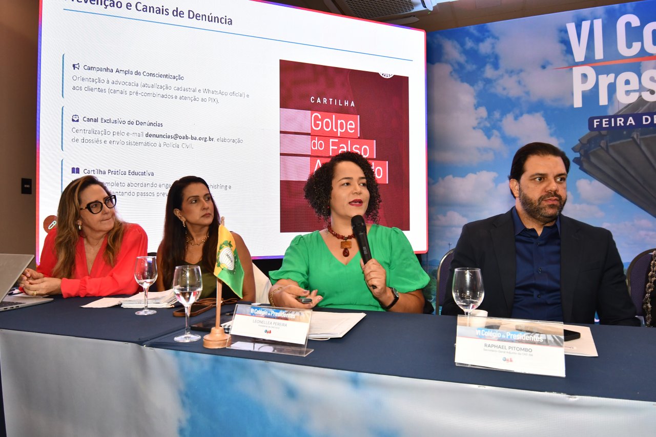 [OAB-BA apresenta balanço das ações de combate ao golpe do falso advogado durante Colégio de Presidentes]